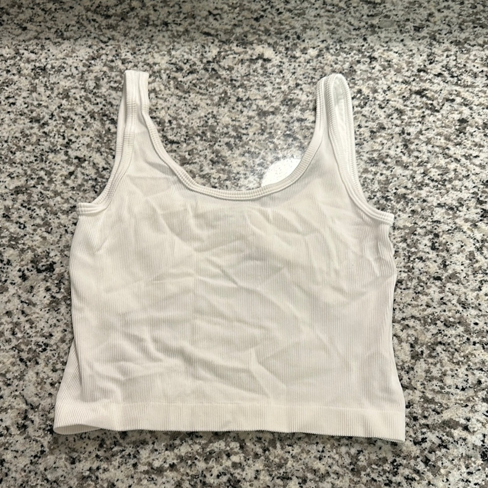 Women's Ribbed Tank Top - White